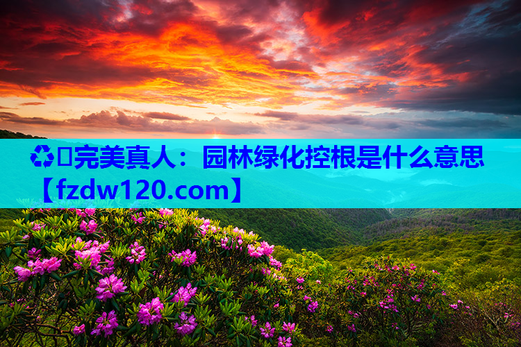 ♻️完美真人：园林绿化控根是什么意思