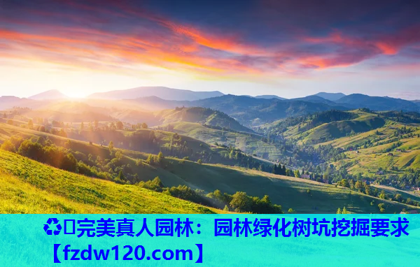 ♻️完美真人园林：园林绿化树坑挖掘要求