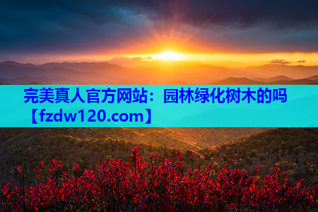 完美真人官方网站：园林绿化树木的吗