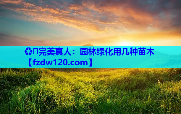 ♻️完美真人：园林绿化用几种苗木