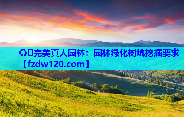 园林绿化树坑挖掘要求