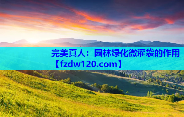 园林绿化微灌袋的作用
