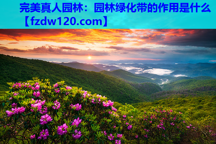 园林绿化带的作用是什么